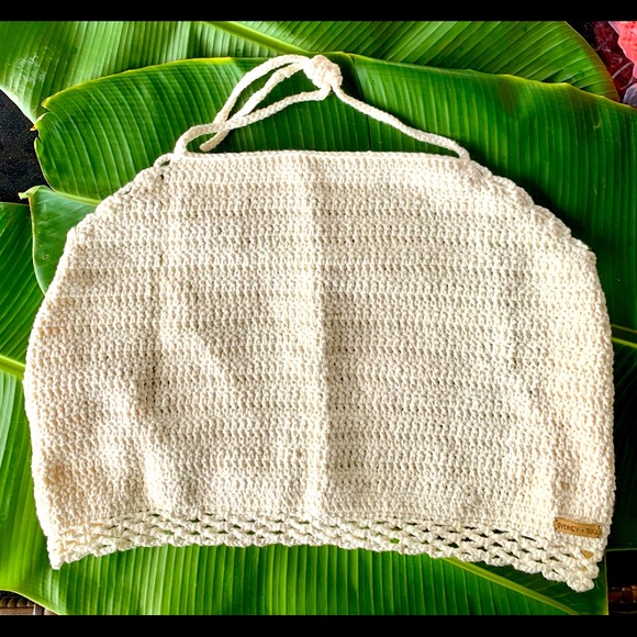 SYDNEY + TAKA Tops - Boho-Chic Cream Crochet Crop Top